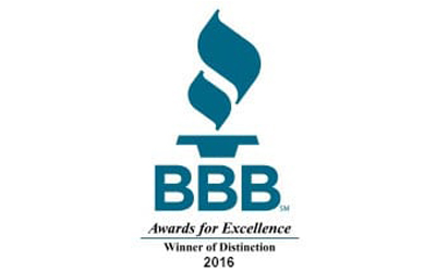 Divine Renovation is recognized for Service Excellence at the 2016 BBB Awards